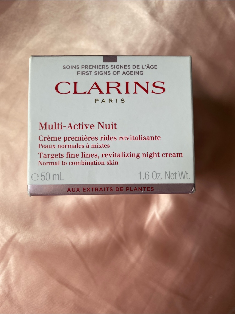Clarins Multi-Active Nuit Night Cream - White & Pink